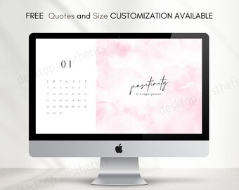 Motivational Digital Calendar 2024 for Mac and Windows Desktop Screens in a  Chic Minimalist Aesthetic Mac Wallpaper, Windows, Digital - Etsy Sweden