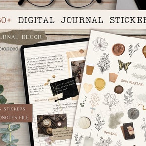 180 Digital Journal Stickers Pre-cropped Goodnotes Stickers Bullet