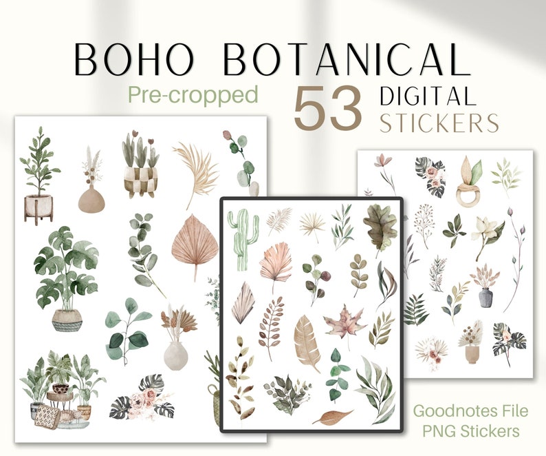 Boho  Digital Stickers for goodnotes