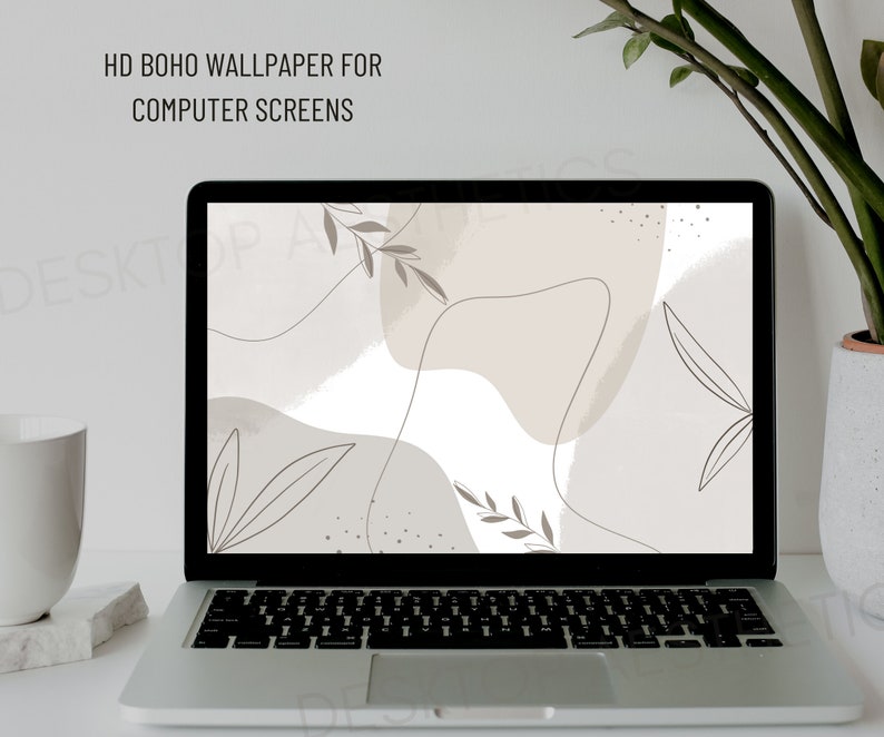 Minimalist Boho Wallpaper HD Mac Wallpaper Boho Digital - Etsy