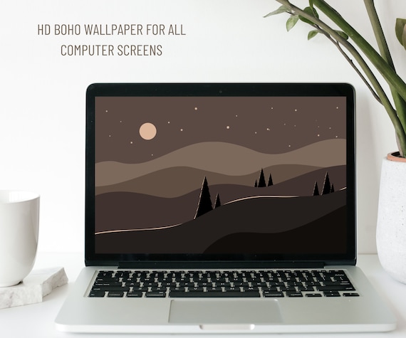 Neutral Boho Wallpaper for Laptop & Desktop Minimalist Wallpaper Aesthetic  MacBook Wallpaper Imac Windows Digital Download 4K 