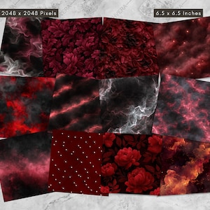 seamless 48 dark red smokes textures pack