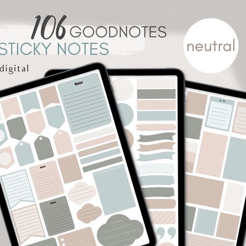 380 Goodnotes Sticky Notes PNG Digital Goodnotes Stickers Etsy Australia
