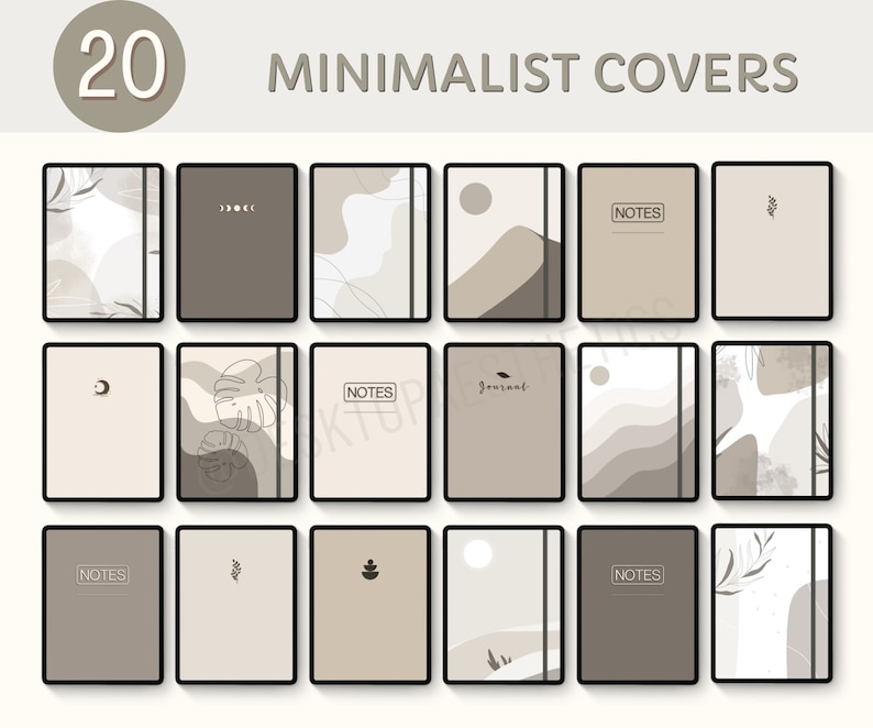 boho digital notebook covers