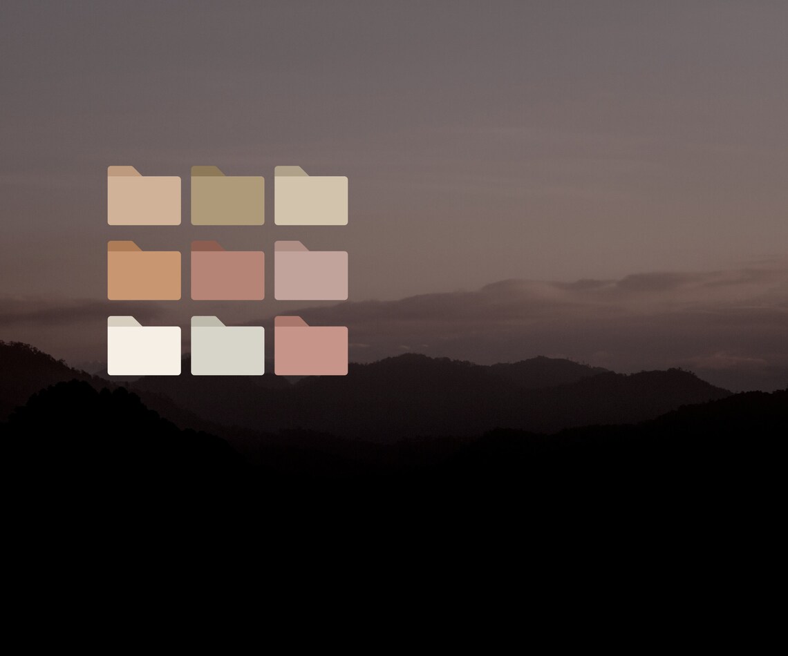 60 BOHO Desktop Folder Icons With 2 Free Wallpaper Organizers - Etsy UK