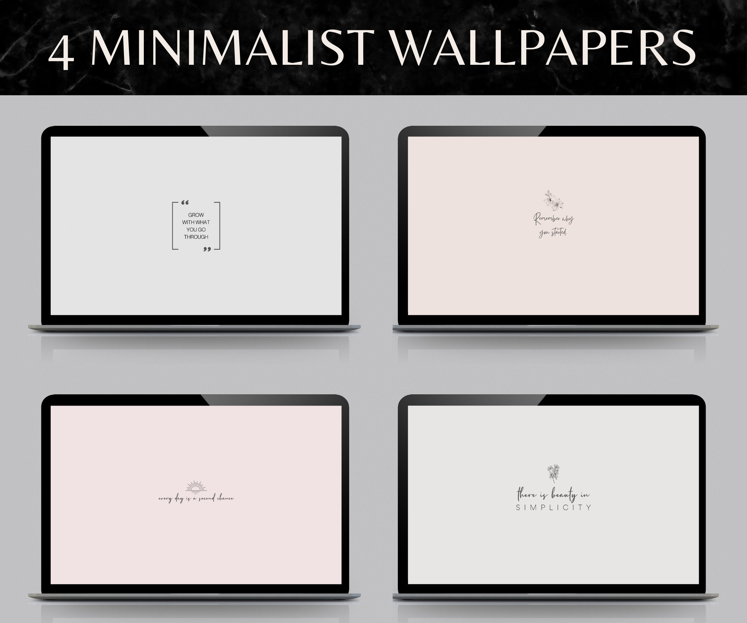 Free custom minimalist desktop wallpaper templates