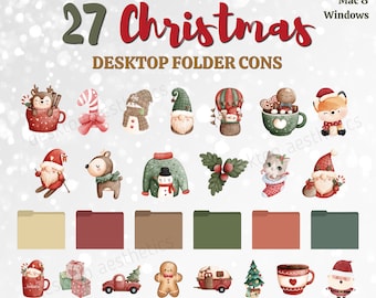 Christmas Desktop Icons - Etsy
