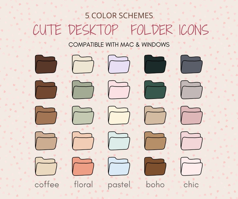 cute desktop folders, folder icons, change folder icons, cute folder icons for mac and windows computers that let you to customize your computer screens. aesthetic folder icons, hand made folder icons for mac and windows
