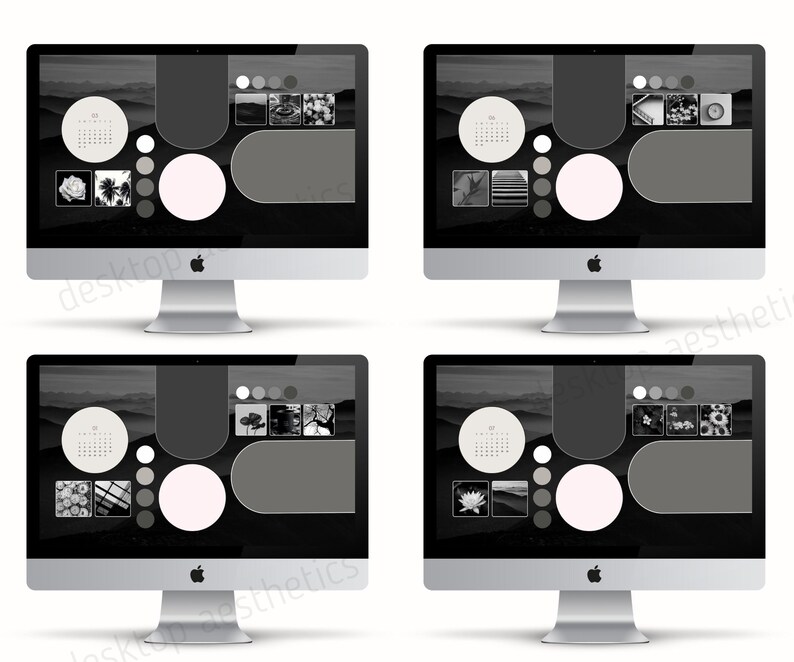 Buy 2025 Modern Minimalist Desktop Organizer With Calendar, 180 Black