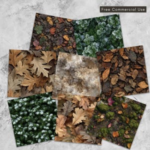 seamless printable fall, nature background digital paper pack