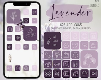 Lavender iOS App Icons Pack | Purple Aesthetic (Digital Download)