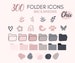 300+ Chic Folder Icons for MAC and WINDOWS Computers, Hand Drawn Desktop Icons for PC, Digital Download, Cute Mac Icons | Digital Download 