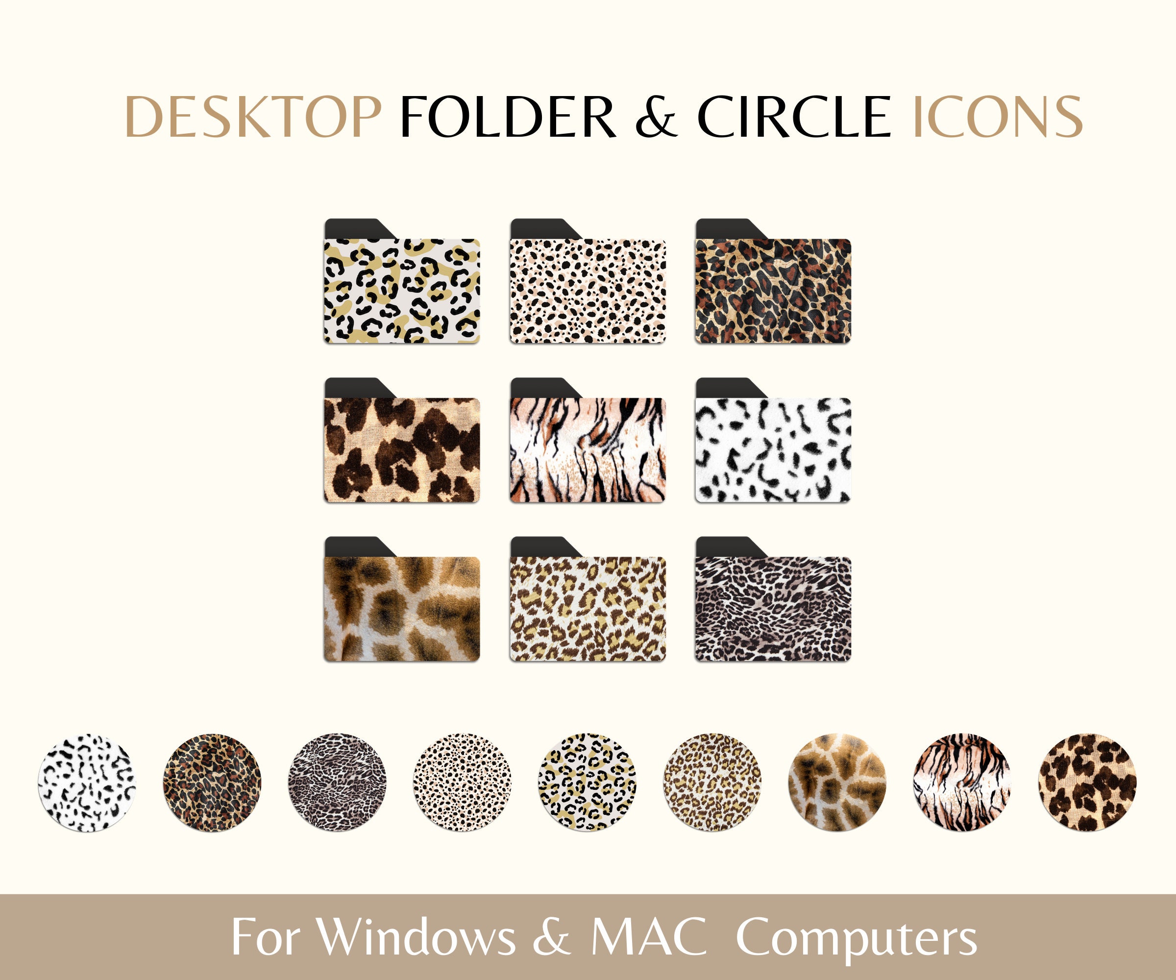 18 Animal Print Folder and Circle Icons for MACBOOK and - Etsy Australia 18 Animal Print Folder and Circle Icons for MACBOOK and - Etsy Australia