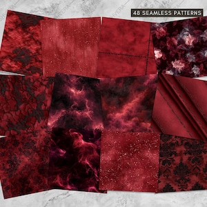 printable dark and vampire aesthetic Digital papers set