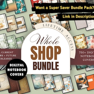 175 Boho Notebook Covers BUNDLE, Aesthetic Digital Covers (Digital Download) image 7