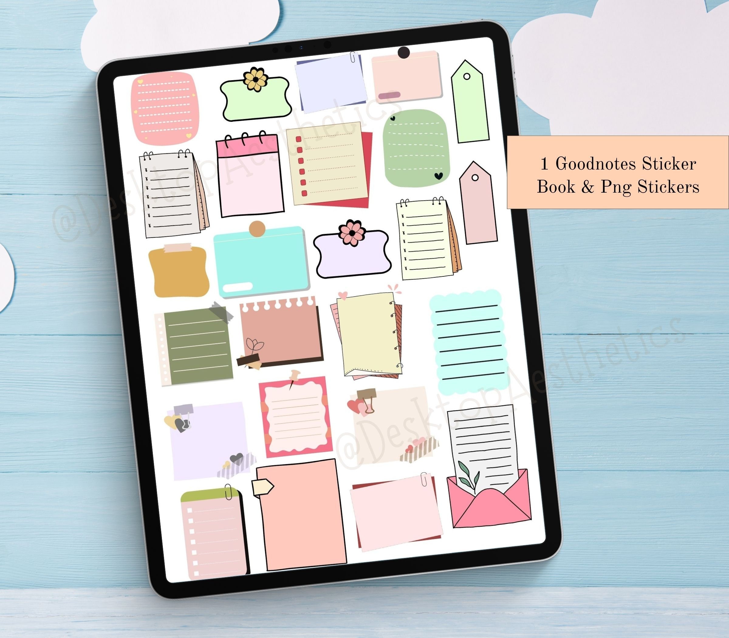 150 Kawaii Digital Sticky Notes Bundle | Goodnotes | Noteshelf ...
