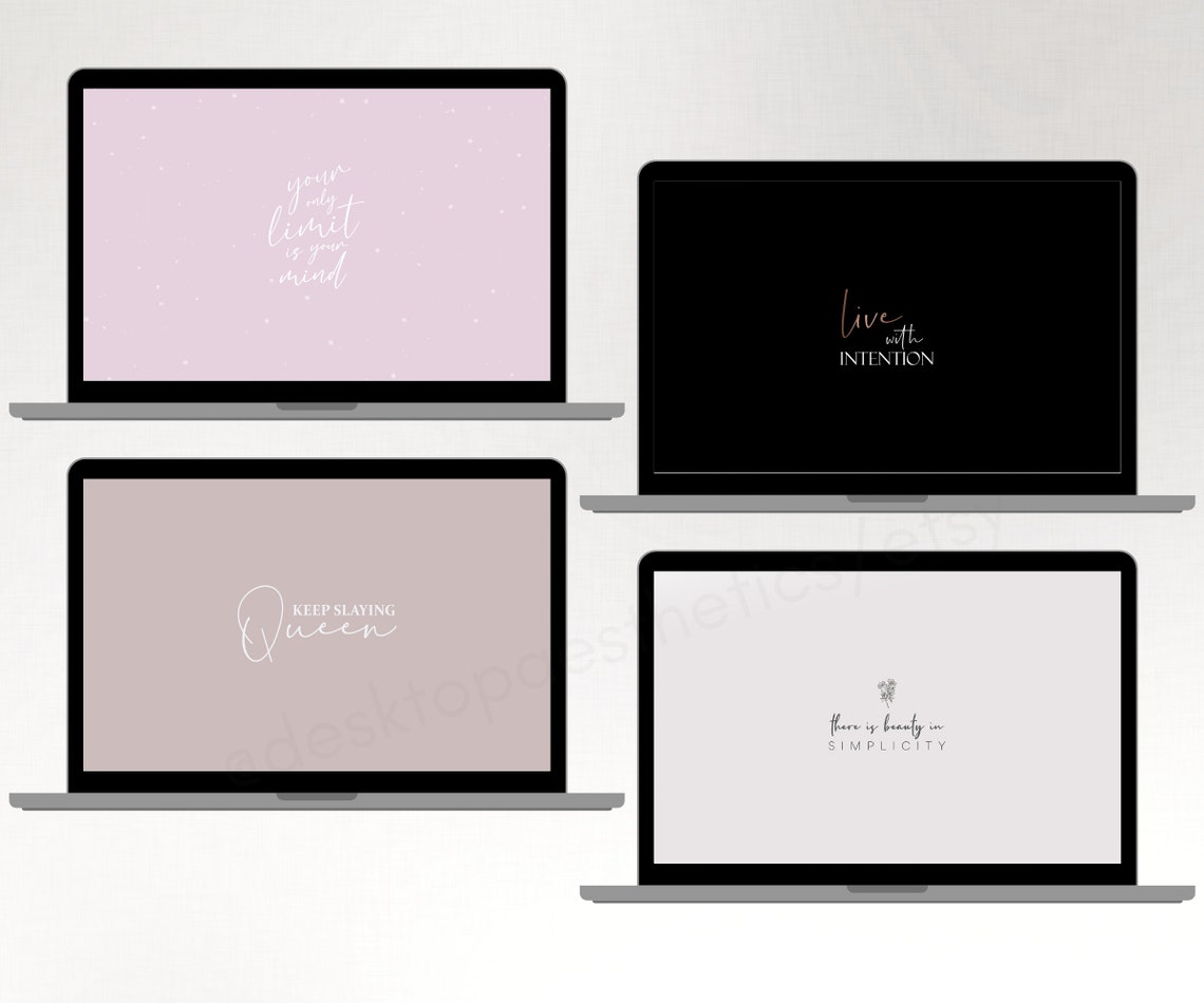 20 MINIMALIST Chic Quotes Desktop Wallpaper BUNDLE Ultra HD - Etsy