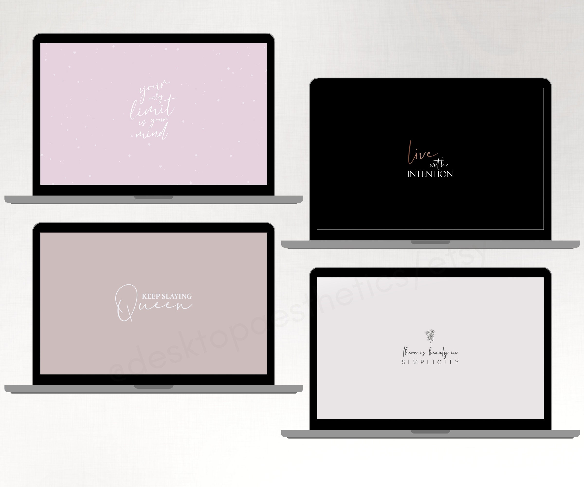 20 MINIMALIST Chic Quotes Desktop Wallpaper BUNDLE Ultra HD - Etsy