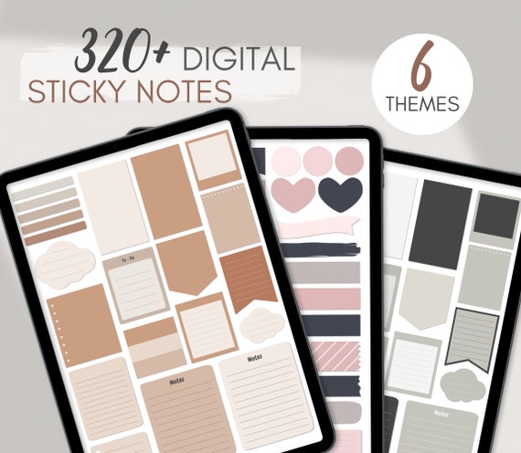 320+ Goodnotes Sticky Notes, Digital Goodnotes Stickers, Planner, Journal | Digital Planner Notes | Goodnotes, Notability Sticker Pack