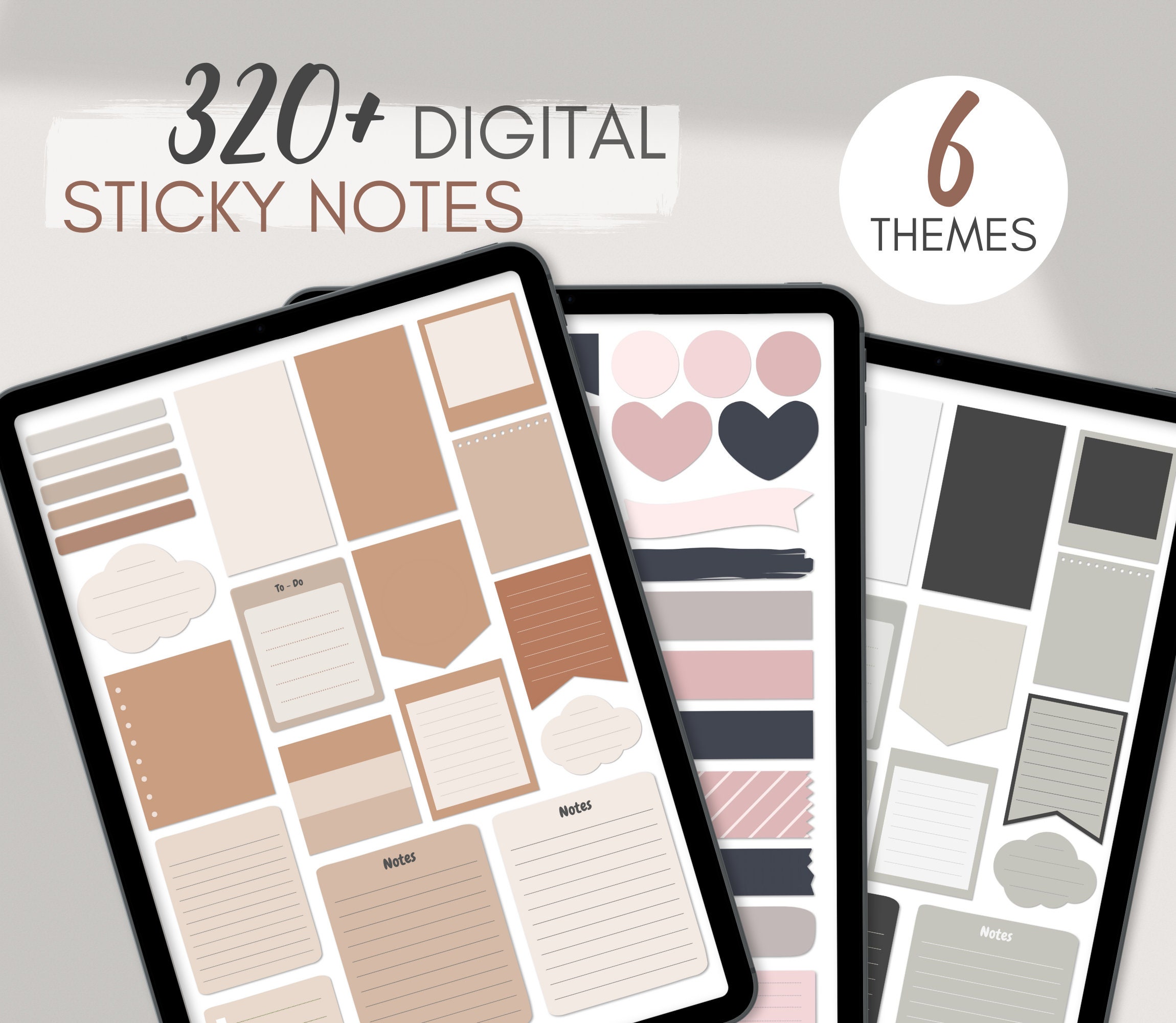 320 Goodnotes Sticky Notes Digital Goodnotes Stickers Etsy India