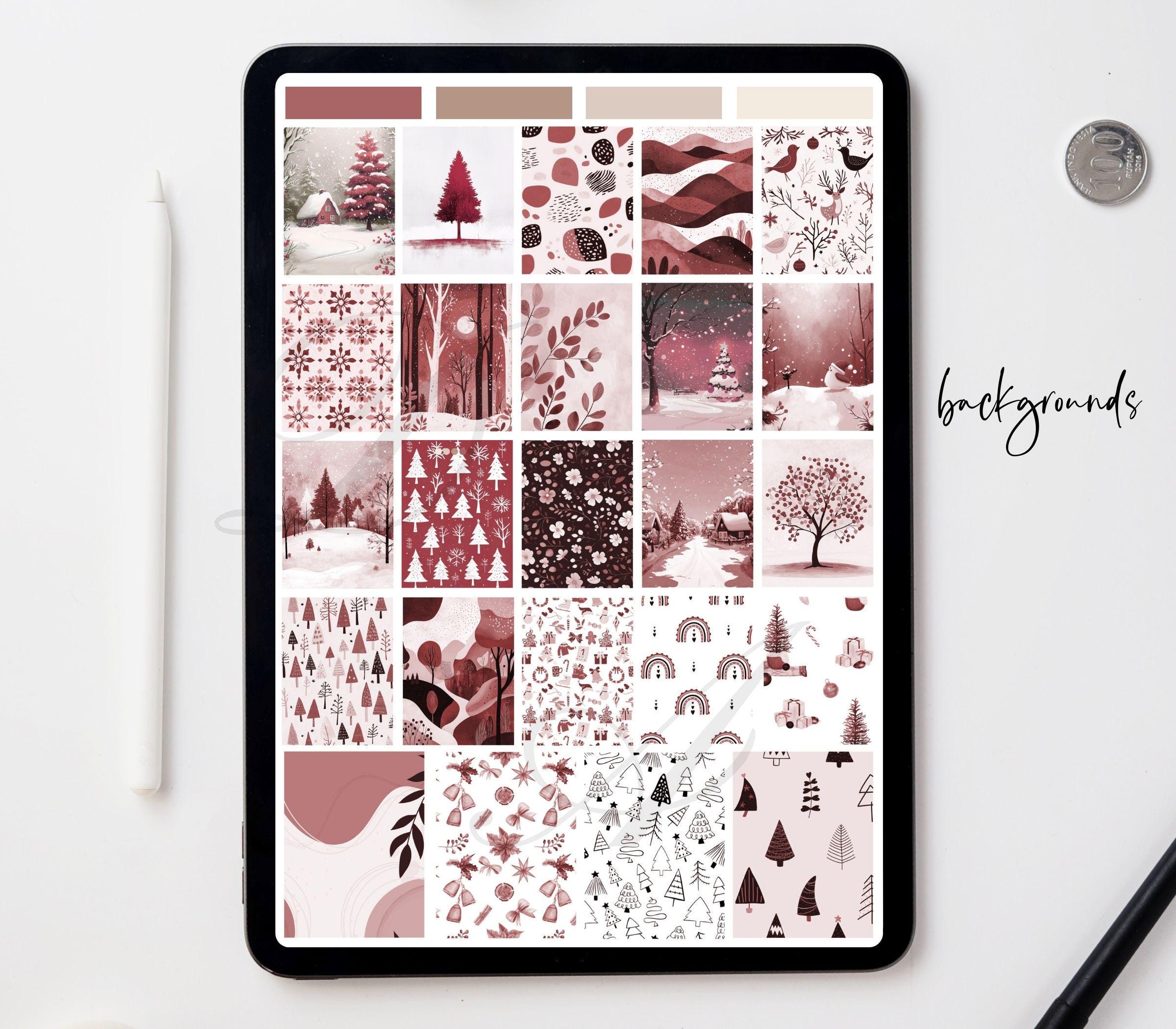 1200 Everyday Boho Winter Digital Stickers Bundle for Goodnotes, PNG ...