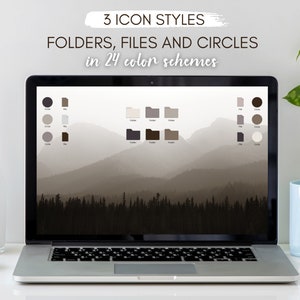 900+ BUNDLE Desktop Icons in 24 Color Schemes for MAC & WINDOWS ...