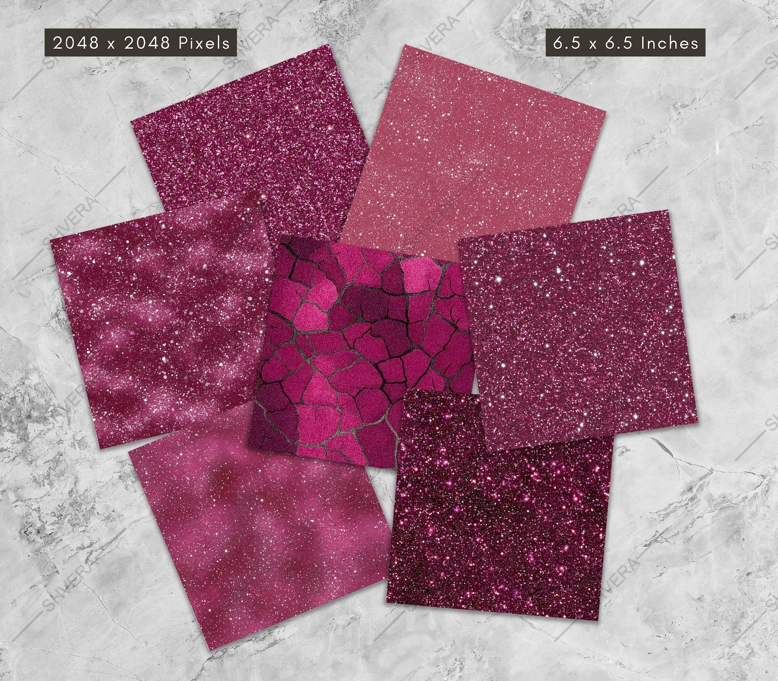 30 Seamless Pink Glitter Digital Paper Bundle, Blush Pink Marble ...