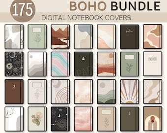 175 Boho Notebook Cover BUNDEL, Goodnotes Digitale Covers, Leuke Boho Digitale Notebook Cover, Boho Esthetische Covers, iPad Covers | Notabele