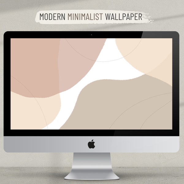 Modern Minimalist Wallpaper | HD Abstract Wallpaper | Neutral Mac Digital Background | Laptop Wallpaper | PC Background | MAC Minimalist