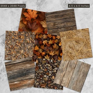Seamless Printable fall and winter Nature Digital Paper pack
