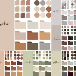 900+ BUNDLE Desktop Icons in 24 Color Schemes for MAC & WINDOWS ...