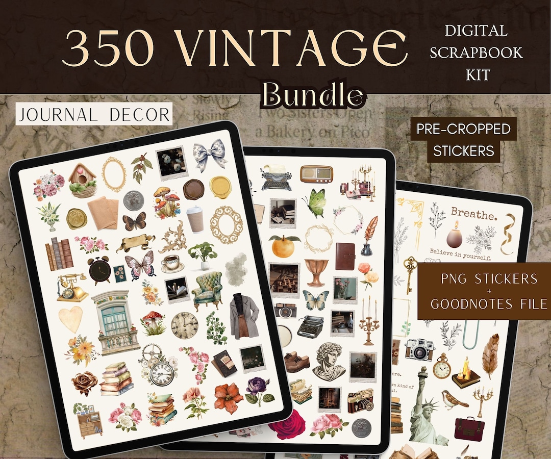 45 Feuilles Scrapbooking Stickers Vintage Stickers Stickers Esthétiques Cadeau Cadeau Stickers