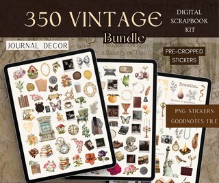 4 Fogli Adesivi Per Scrapbooking Vintage – PET Di Qualità, 7x21 Cm, Per Diari, Agenda E Regali Fai Da Te