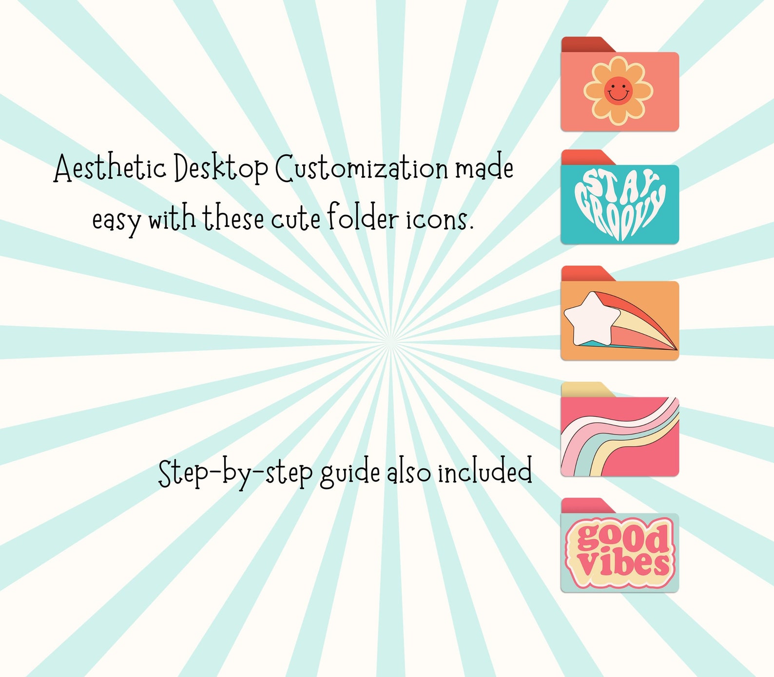 Folder Retro Computer 70 Cute Retro Folder Icons for MAC and WINDOWS Desktop Customization ...