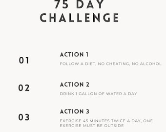 Challenge-tracker voor 75 dagen