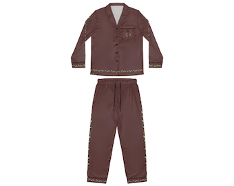 Pijama victoriano de satén Rose & Cog / Pijama maximalista para mujer