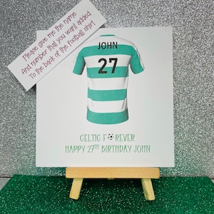 Carte de fête des pères personnalisée celtique Carte d'anniversaire de football personnalisée celtique/Carte de maillot de football personnalisée celtique/Carte de football celtique