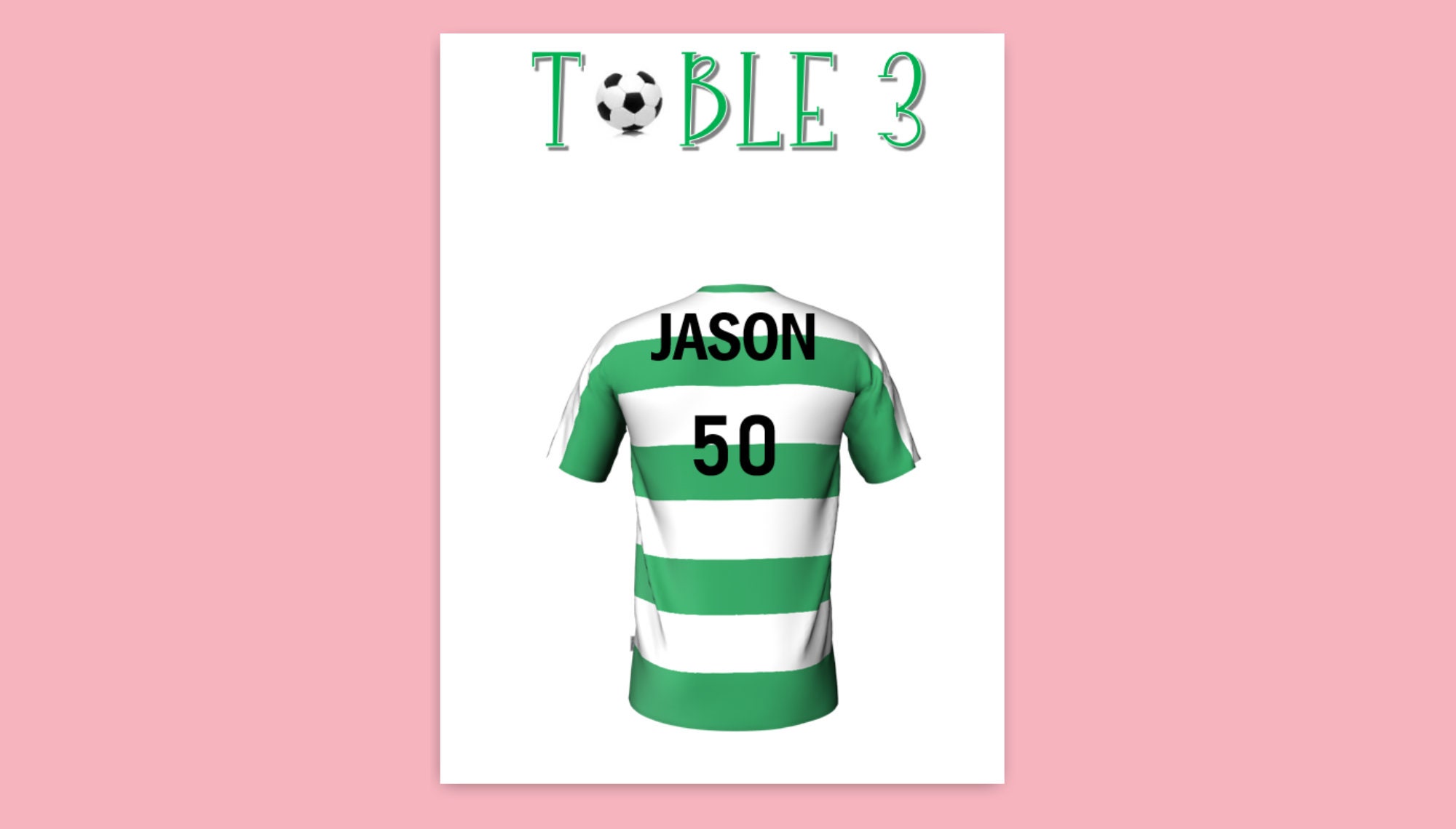 Personalized Football Wedding Table Numbers: Custom Team Design - Etsy