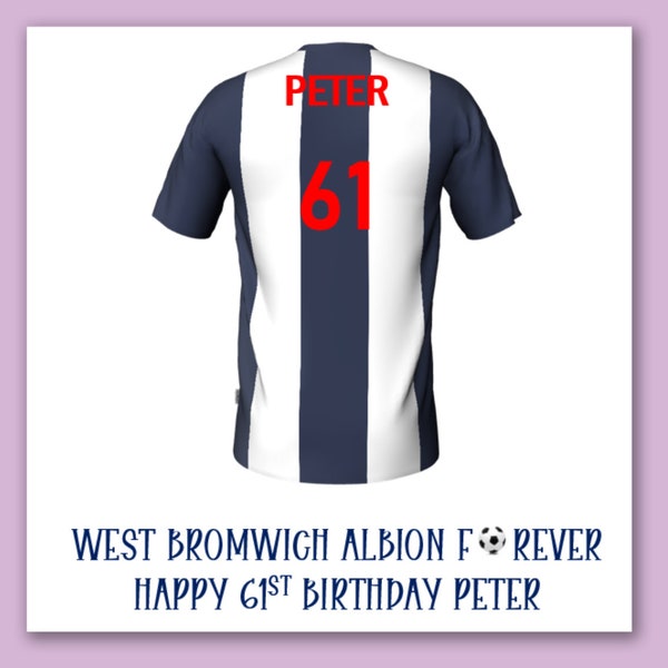 West Bromwich Birthday Card - Etsy UK