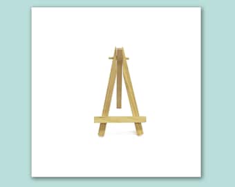 Mini Wooden Easel: Rustic Wedding Table Decor