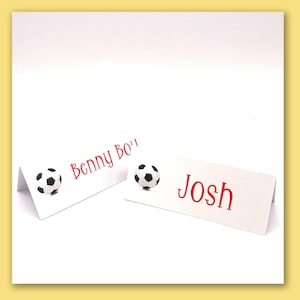 Fußball Tischkarten/Fußball Hochzeit Tischkarten/personalisierte Tischkarten/Barmitzvah Sitzplatzkarten/Tischkarten mit Gastnamen