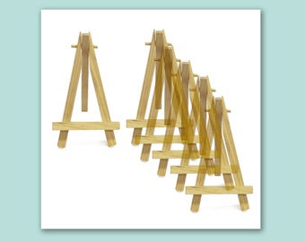 Wedding decorations x 10 , 10 mini wooden easels, 10 party table numbers, 10 table centre pieces, 10 wedding table numbers, rustic wedding