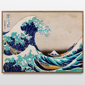 Vintage Print "The Great Wave of Kanagawa" Japan Poster Sea Hokusai Wall Decoration Wall Decoration Japanese Illustration Gift Idea