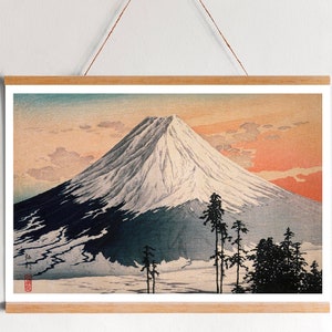Vintage Print Mount Fuji Poster Japanese Illustration Art Print Japan Wall Decoration Gift Idea Wall Decoration