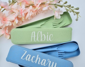 Reusable eco-friendly, portable travel cutlery set - personalised