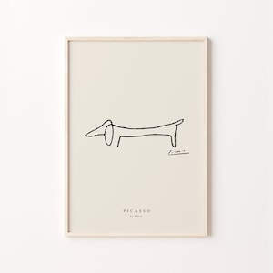 Picasso Dog Poster - Dachshund Wall Art - Abstract Sketch - Picasso Art - Dog Poster - Physical Art Print