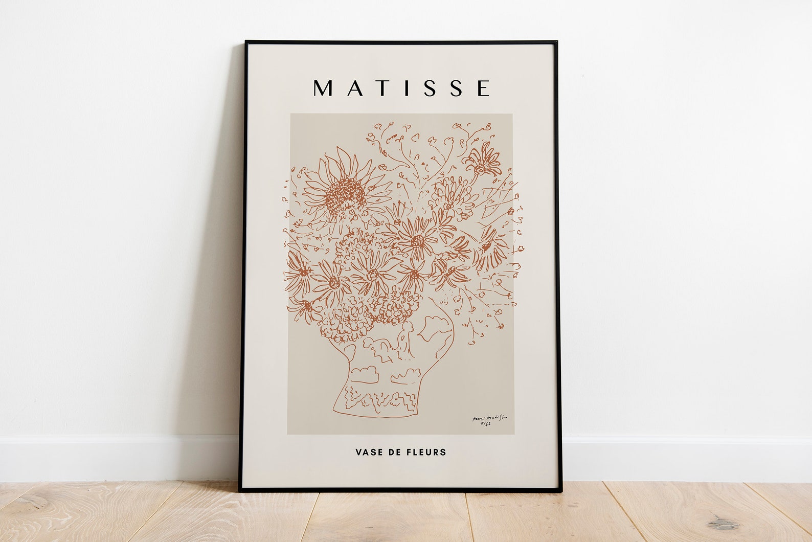 HENRI MATISSE Matisse Sunflower Drawing Art Minimal Line Etsy