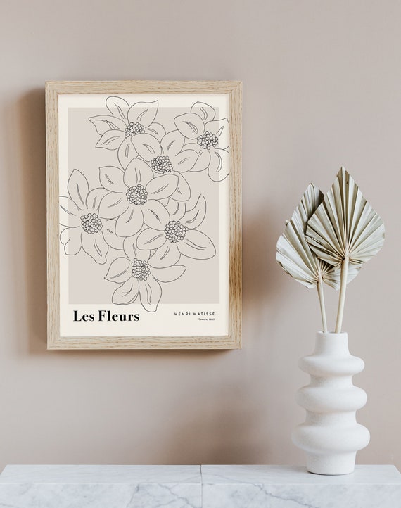 HENRI MATISSE | Matisse Flower Drawing Poster | Minimal Line