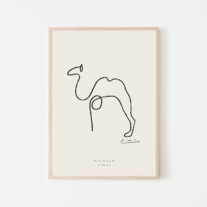 PABLO PICASSO | Picasso Camel Poster | Abstract Sketch | Animal wall art | Picasso Art Print | Camel art print