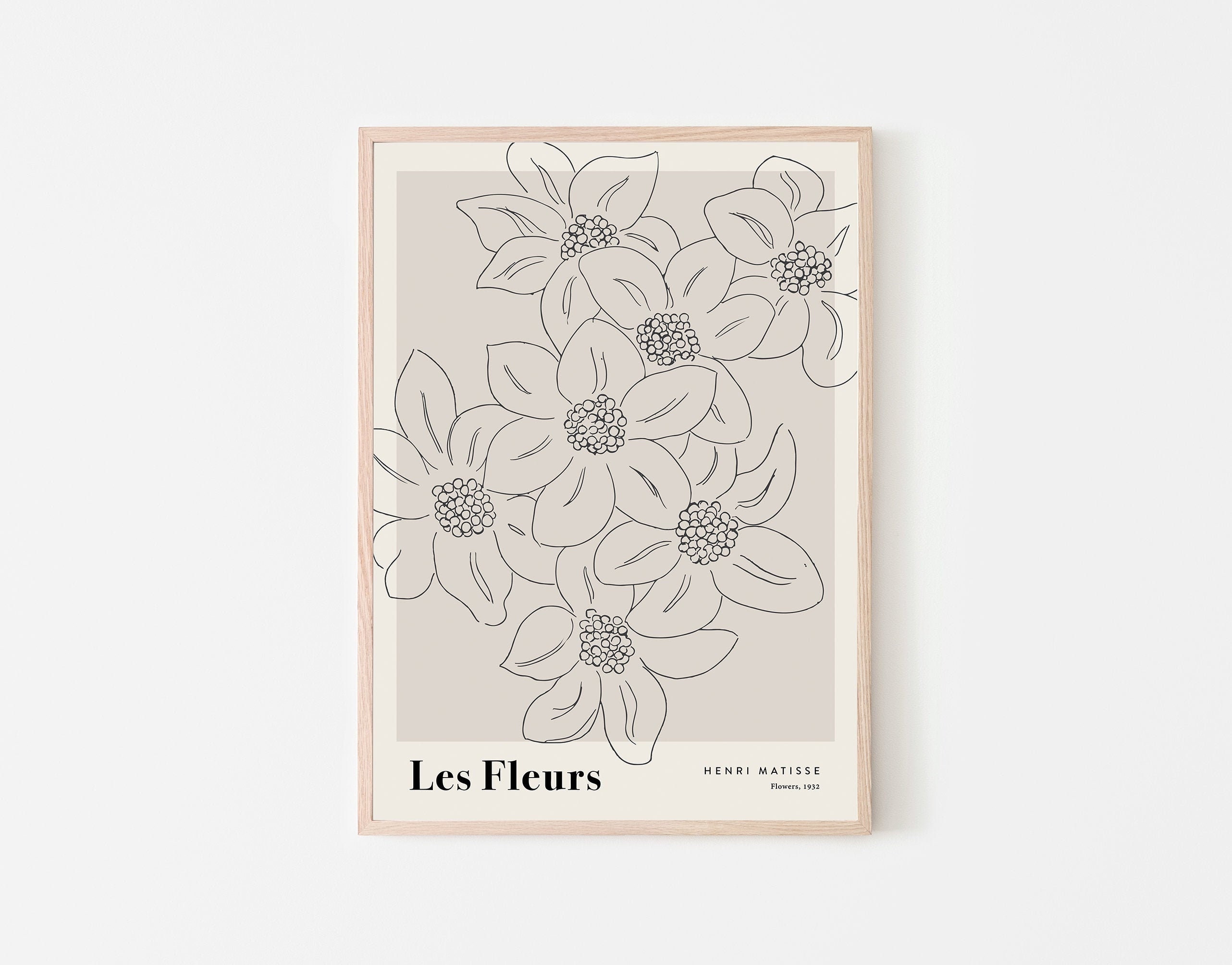 HENRI MATISSE | Matisse Flower Drawing Poster | Minimal Line